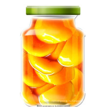 Консервированные Желтые персики половинки в легком сиропе ---консервированные фрукты